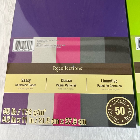 Hobby Lobby Office Recollections Cardstock Paper Packs Set Of 2